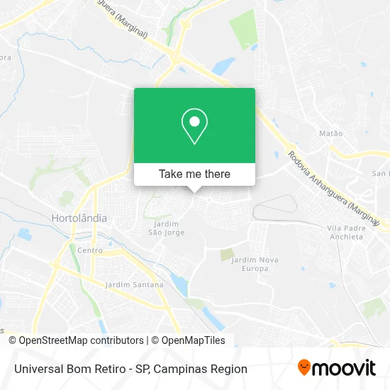 Universal Bom Retiro - SP map