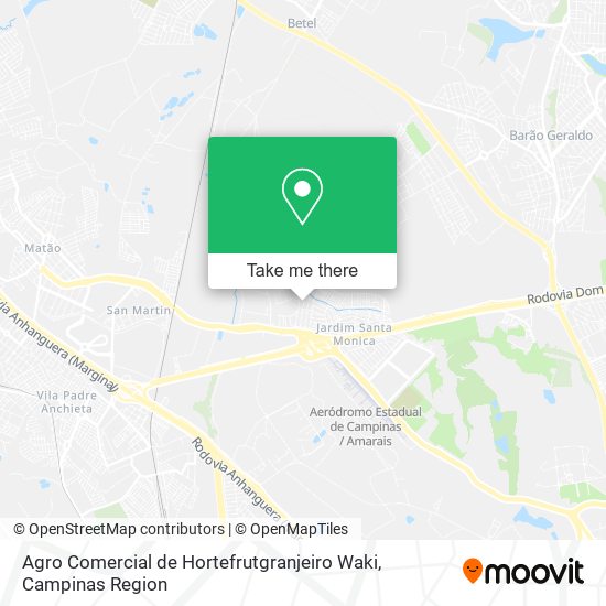 Mapa Agro Comercial de Hortefrutgranjeiro Waki