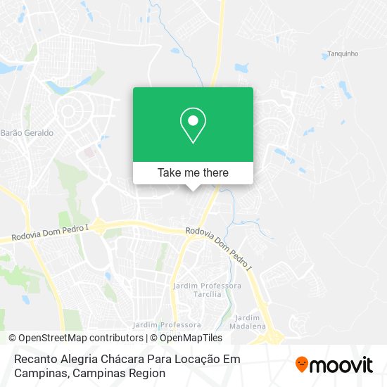 Recanto Alegria Chácara Para Locação Em Campinas map