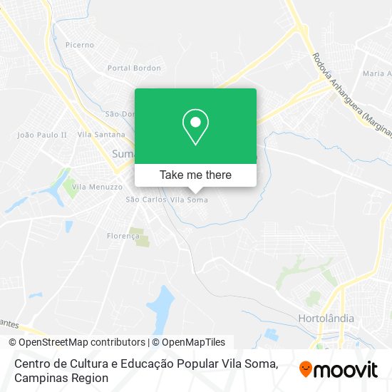 Mapa Centro de Cultura e Educação Popular Vila Soma