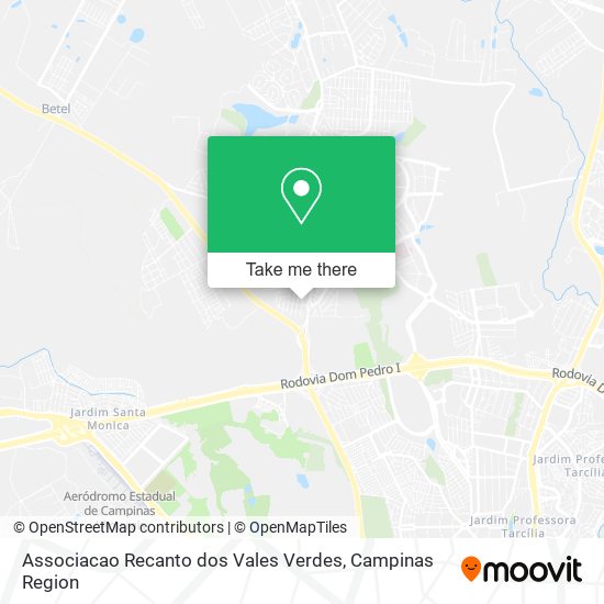 Associacao Recanto dos Vales Verdes map