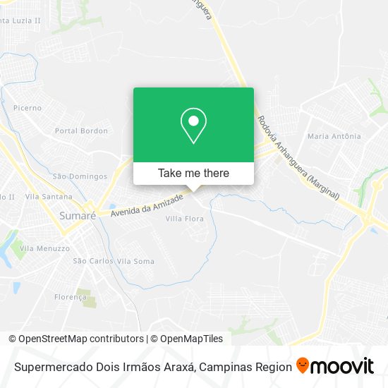 Supermercado Dois Irmãos Araxá map