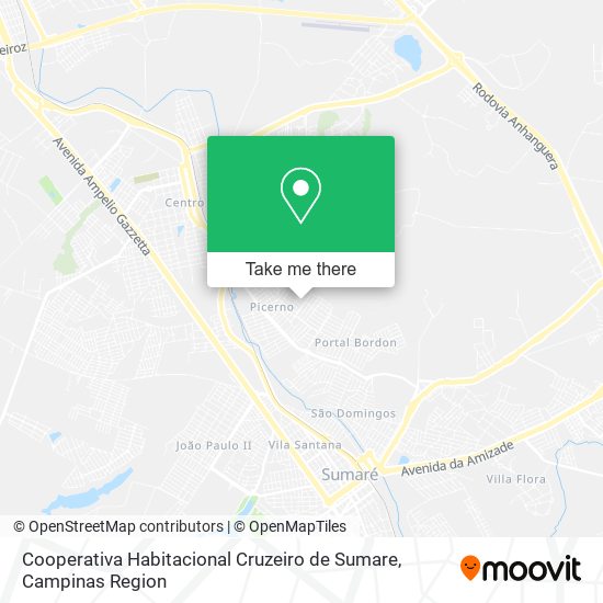 Cooperativa Habitacional Cruzeiro de Sumare map