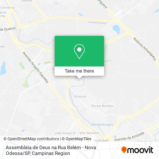 Assembléia de Deus na Rua Belém - Nova Odessa / SP map