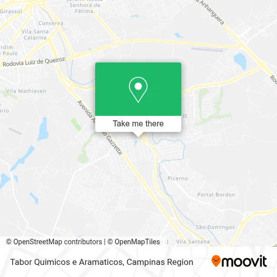 Tabor Quimicos e Aramaticos map