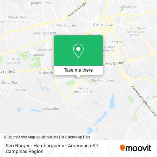 Mapa Seo Burger - Hambúrgueria - Americana-SP