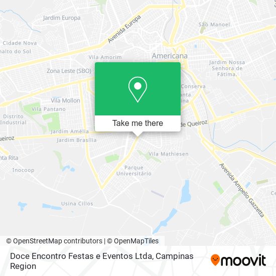 Mapa Doce Encontro Festas e Eventos Ltda