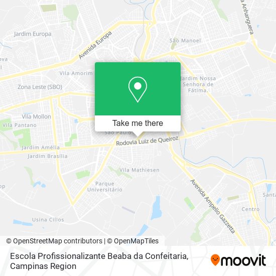 Mapa Escola Profissionalizante Beaba da Confeitaria