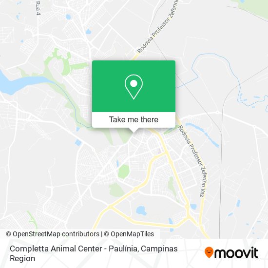 Completta Animal Center - Paulínia map
