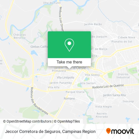 Mapa Jeccor Corretora de Seguros