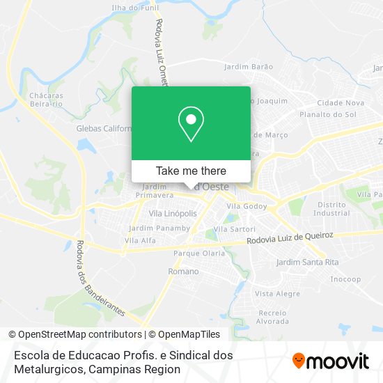 Escola de Educacao Profis. e Sindical dos Metalurgicos map