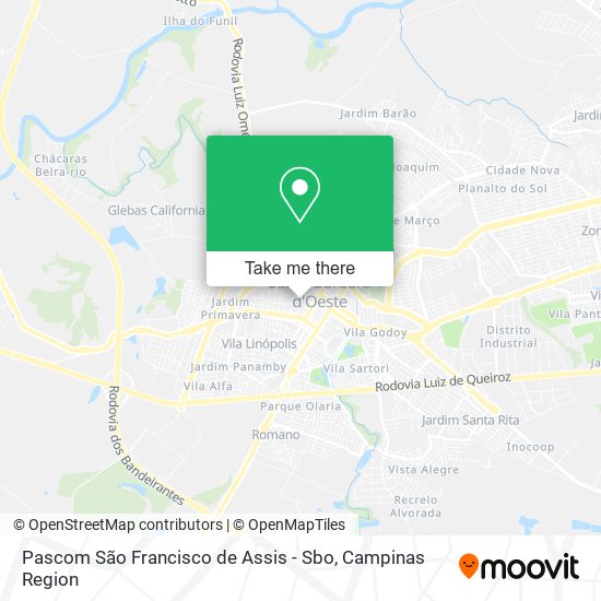 Mapa Pascom São Francisco de Assis - Sbo