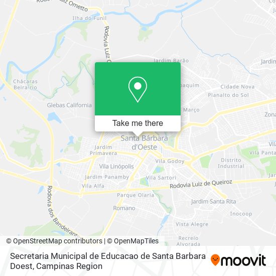 Secretaria Municipal de Educacao de Santa Barbara Doest map