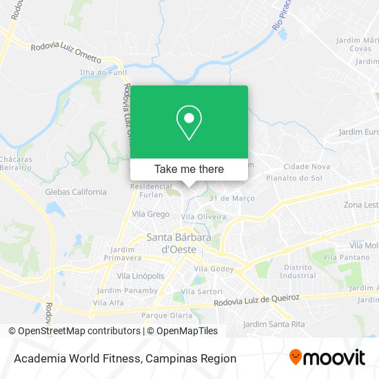 Mapa Academia World Fitness