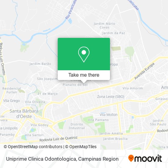 Uniprime Clinica Odontologica map