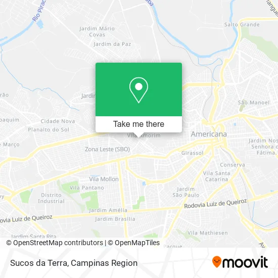 Sucos da Terra map