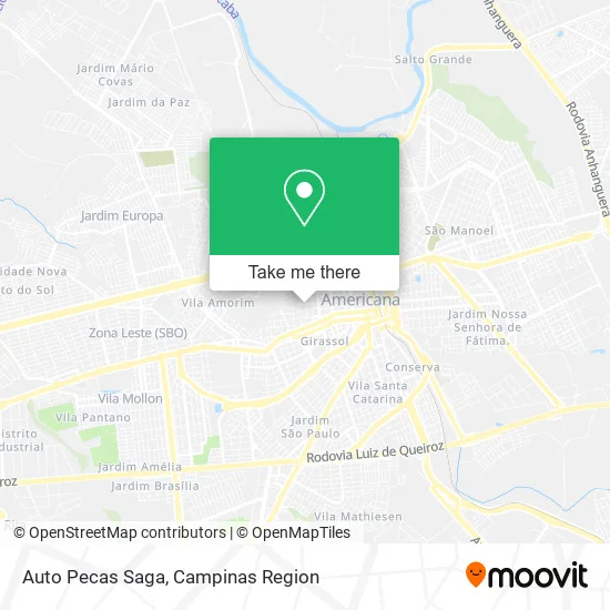 Auto Pecas Saga map
