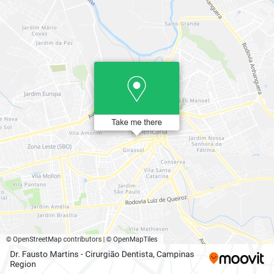 Mapa Dr. Fausto Martins - Cirurgião Dentista