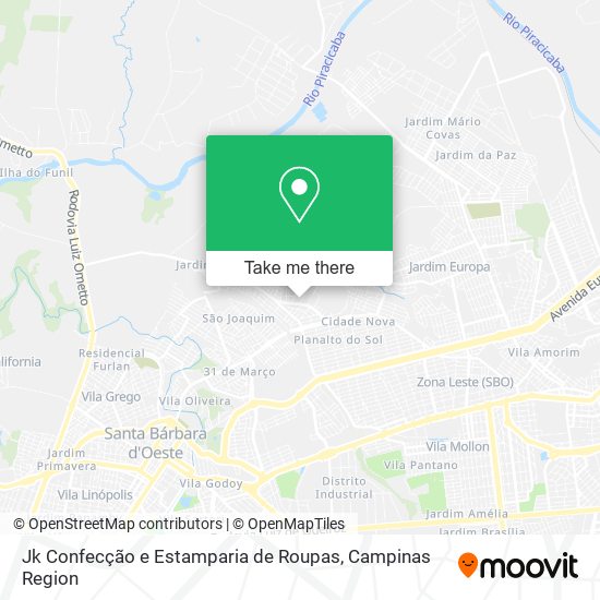 Mapa Jk Confecção e Estamparia de Roupas