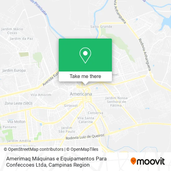 Amerimaq Máquinas e Equipamentos Para Confeccoes Ltda map