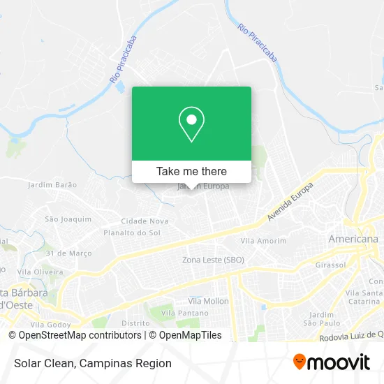 Solar Clean map