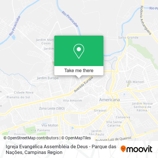 Igreja Evangélica Assembléia de Deus - Parque das Nações map