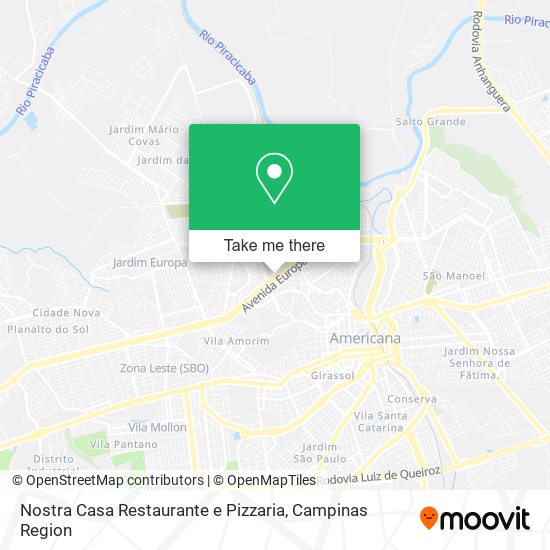 Mapa Nostra Casa Restaurante e Pizzaria