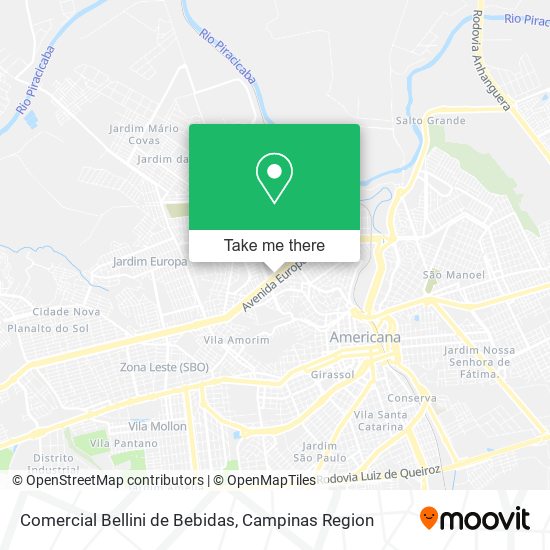 Comercial Bellini de Bebidas map