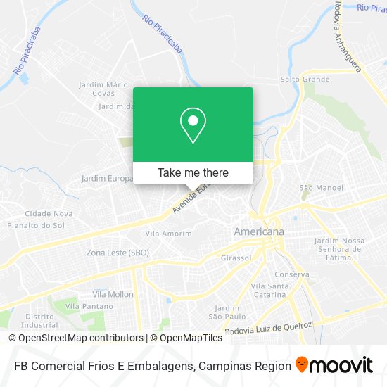 FB Comercial Frios E Embalagens map