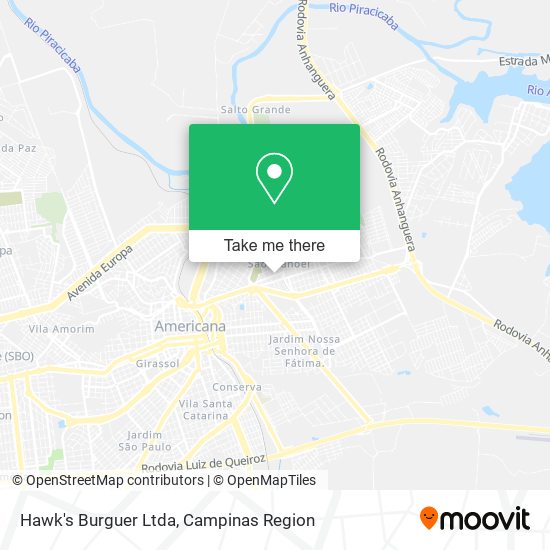 Hawk's Burguer Ltda map