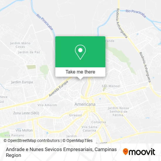 Andrade e Nunes Sevicos Empresariais map