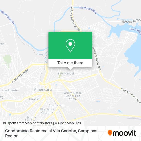 Mapa Condominio Residencial Vila Carioba