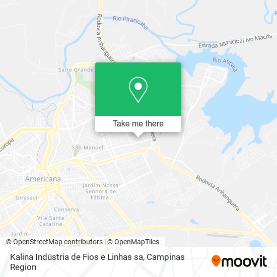 Kalina Indústria de Fios e Linhas sa map