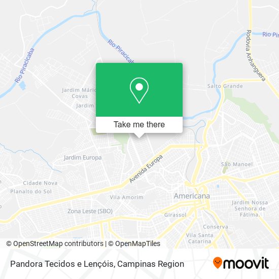 Pandora Tecidos e Lençóis map