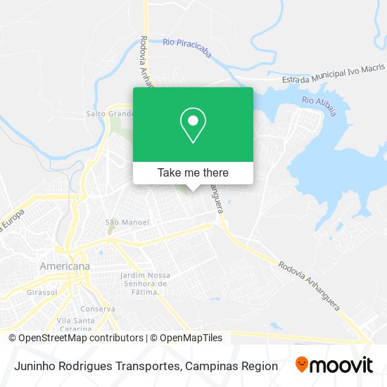 Mapa Juninho Rodrigues Transportes