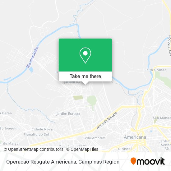 Operacao Resgate Americana map