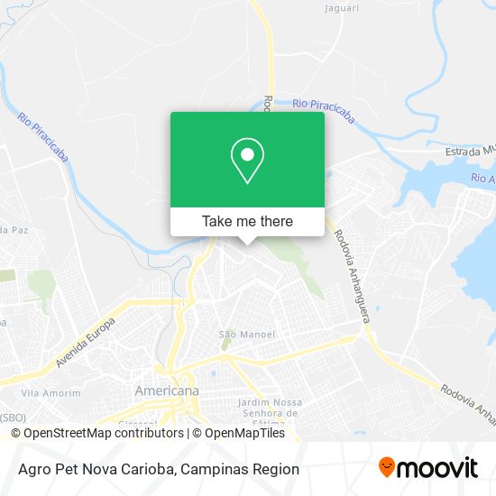 Mapa Agro Pet Nova Carioba