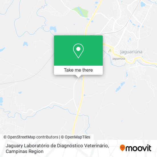 Mapa Jaguary Laboratório de Diagnóstico Veterinário