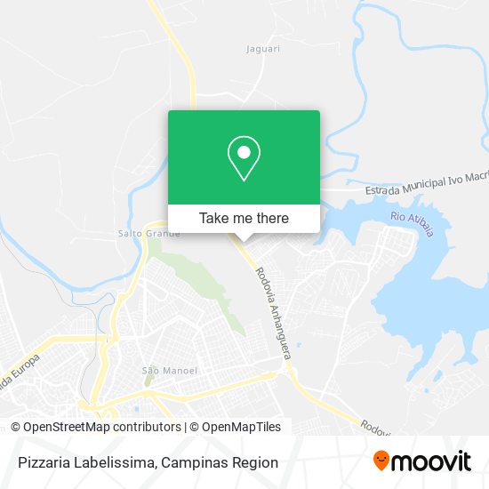 Mapa Pizzaria Labelissima