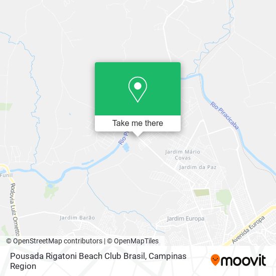 Mapa Pousada Rigatoni Beach Club Brasil