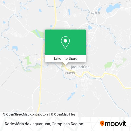 Mapa Rodoviária de Jaguariúna