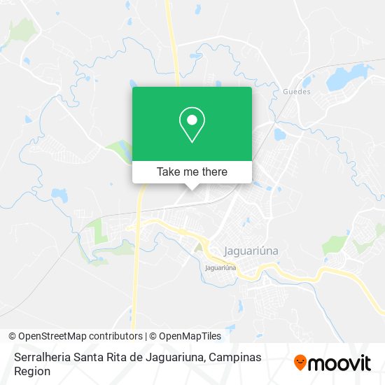 Mapa Serralheria Santa Rita de Jaguariuna