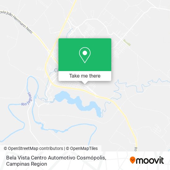 Bela Vista Centro Automotivo Cosmópolis map