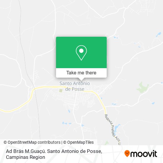 Ad Brás M.Guaçú. Santo Antonio de Posse map