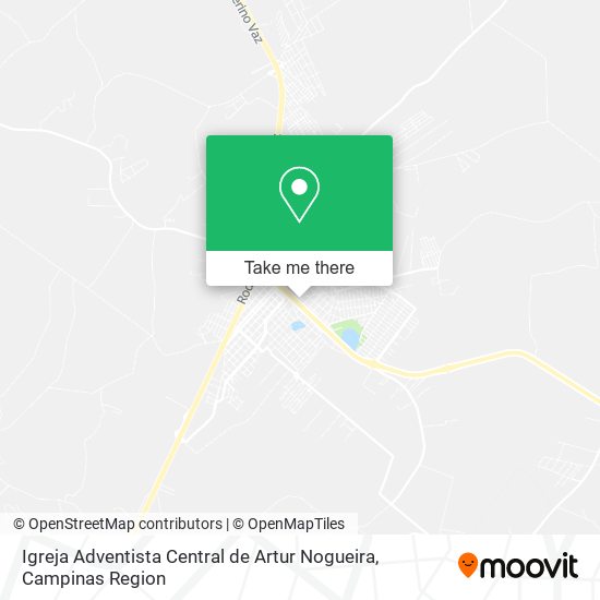 Mapa Igreja Adventista Central de Artur Nogueira
