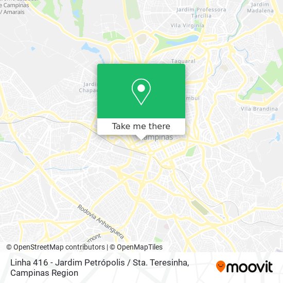 Linha 416 - Jardim Petrópolis / Sta. Teresinha map