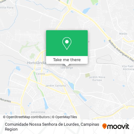 Mapa Comunidade Nossa Senhora de Lourdes