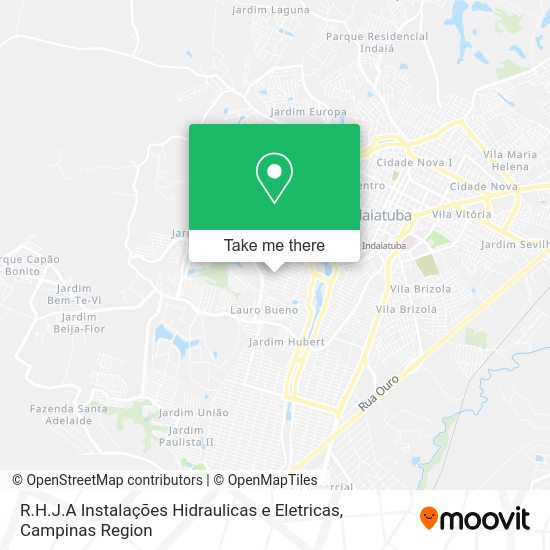 R.H.J.A Instalações Hidraulicas e Eletricas map