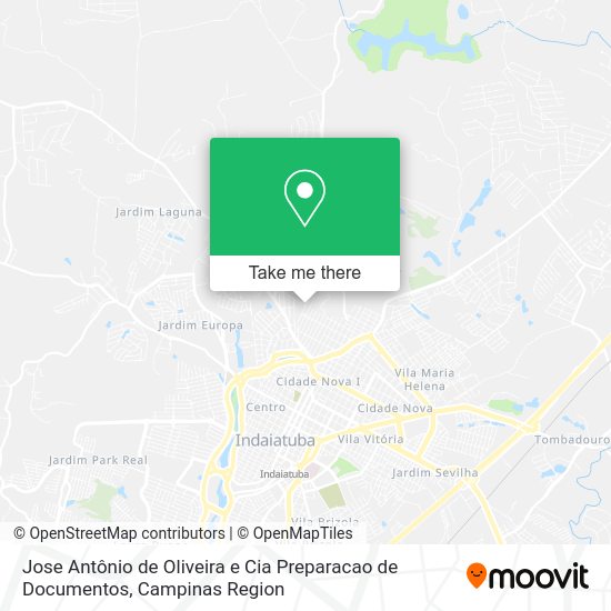 Jose Antônio de Oliveira e Cia Preparacao de Documentos map