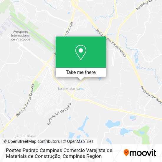 Postes Padrao Campinas Comercio Varejista de Materiais de Construção map